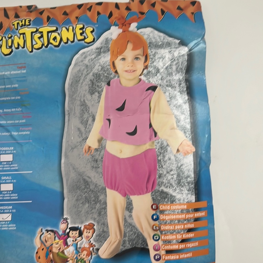 Girls Flinstones Pebbles Costume Sz M 8-10
